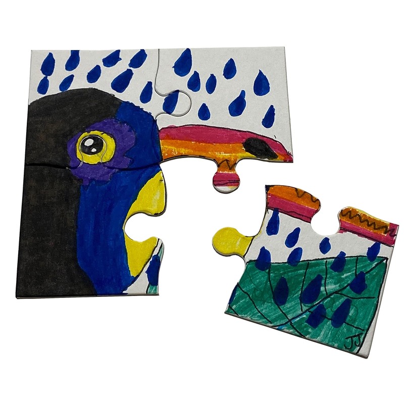 INOVART Lil' Ones 4-Piece Blank Puzzle, 50 Puzzles Per Package,