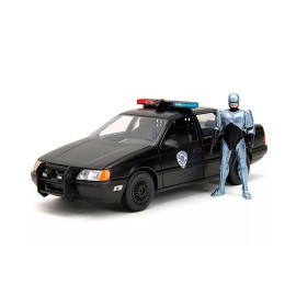 Jada Toys 1986 Ford Taurus OCP w/ Robocop Figure - Jada Toys 33743 1/24 Scale Diecast Car