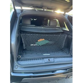 Qty.3 Rear Trunk Cargo Nets For Land Rover Range Rover Sport 2014–2025–2 Middle Trunk Envelope Nets + 1 Floor Style Cargo Net for SUV–Premium Mesh Car Trunk Organizer–Compatible with Range Rover Sport
