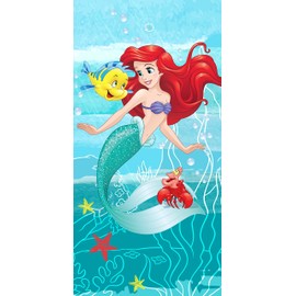 Jerry Fabrics F - Beach Towel - Bath Towel - The Little Mermaid - Kids - 70 x 140 cm - 100% Cotton