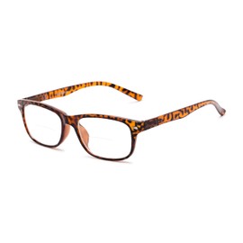 Retro Square Bifocal Reading Glasses in Brown Tortoise by Readers.com | The Williamsburg | +3.00