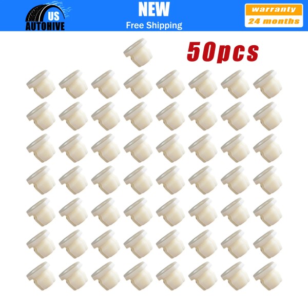 AUTO HIVE-US 50 Pcs Nylon Trim Screw Nuts Grommets for