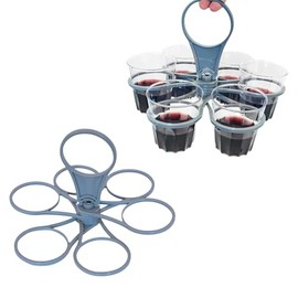 FloralGrace 1 Piece Drink Carrier with Handle, Collapsible Beverage Holder, Cup Carrier Coffee Carrier, Foldable Drink Holder, Drink Holder with Handle