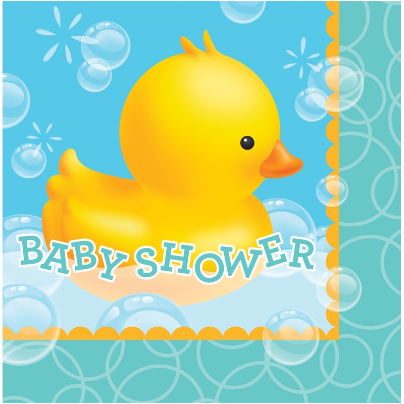 Creative Converting Rubber Duck Baby Shower Paper Napkins Party Supplies,