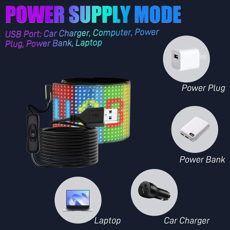 MIOOTLY LED RGB Matrix Pixel Screen, 1 Count Scrolling Bright