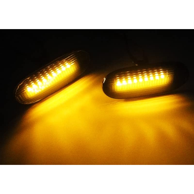 RZG 6x Clear Lens Side Marker Amber LED Indicator Reflector