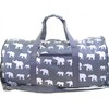 Gray Elephant Print Duffle Bag Travel Luggage Carryon Dance Cheer