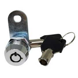 Admiral Locks Tubular Cam Lock, Keyed Alike Removable Key RV Compartment Storage Lock Cabinet Locks (Chrome Pack of 1, 5/8" 90°)