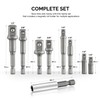 NEIKO 00257 Socket Adapter Extension Drill-Bit Set, Includes 1/4-, 3/8-,