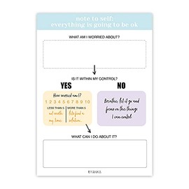 BYANIKA A6 Mini Worry Relief Notepad Unwinding Anxiety Unwind Your Mind Write It Down Let It Go Mindfulness Journal Pad Relief Stress Less Unique Stationery Gifts