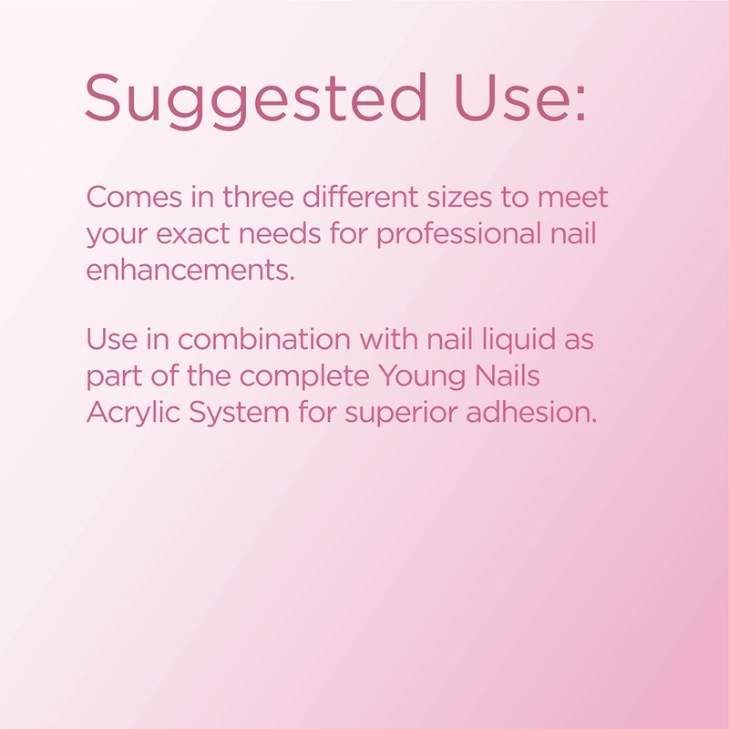 Young Nails Acrylic Core Powder, Clear, 45 Gram