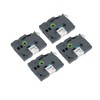 4Pcs Label Tape 12mm Waterproof Black On White Label Maker