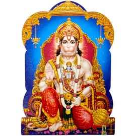 Crafts of India Blessing Lord Hanuman : Hindu God Sticker Size 3"x 2.5" Inches