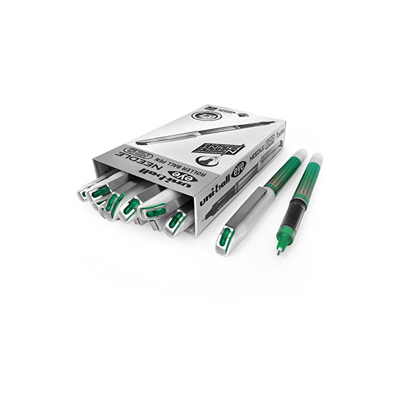 Uni-Ball UB-187s Eye Needle Roller Ball Pen GREEN 0.7mm Ball