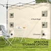 Outsunny Gazebo Side Panel, Canopy Sidewall Panel with 4 Mesh