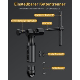 Pawfly Bicycle Chain Tools, Bicycle Chain Repair Tool Kit with Chain Breaker Master Link Pliers Chain Tester & 4 Pairs Bicycle Missing Left, Bicycle Chain Tool Set for 6-12 Speed Chains