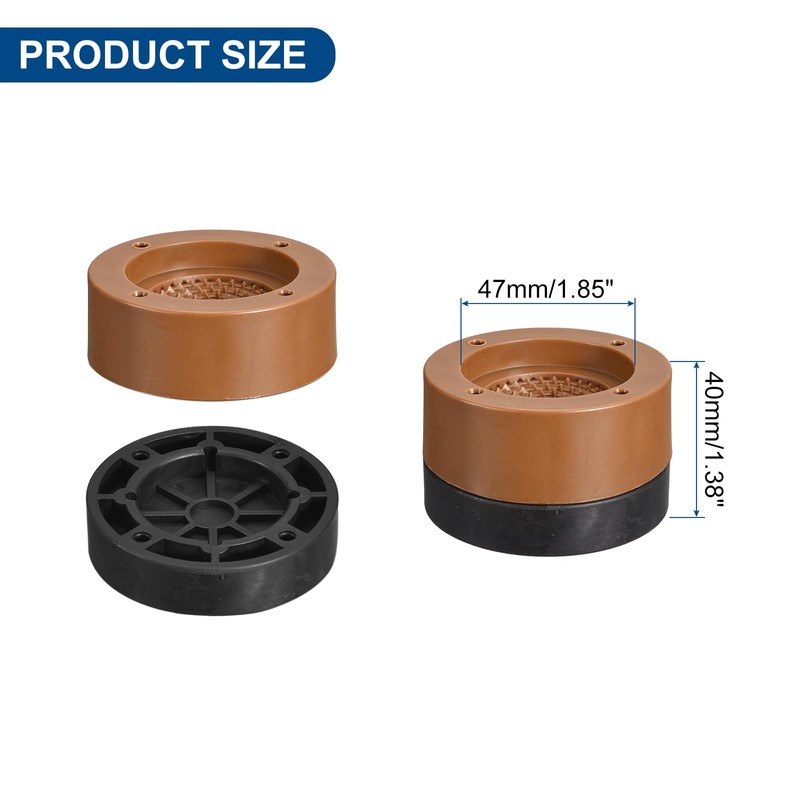 sourcing map Round Furniture Risers 4 Set, Height 1.38" Adjustable