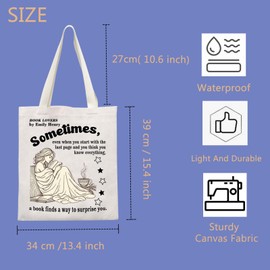 FUNYSO Emily Book Lovers Gift Emily Novel Readers Gift Book Lovers Fans Gift Emily Bookish Gift Tote Bag (Book Lovers Emily UK)