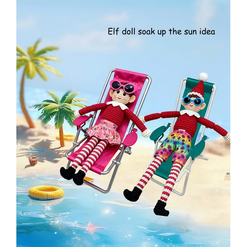 Christmas Elf Doll Ideas Beach Props Set Elf Clothes Accessories