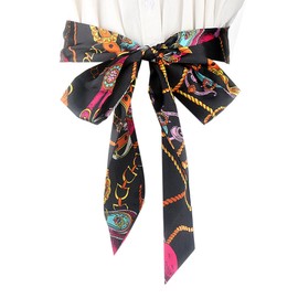 WENLOOY Women Skinny Scarf Belt,Ribbon Scarf Long Skinny Satin Belt Sash Necktie Neck Scarf Choker for Women