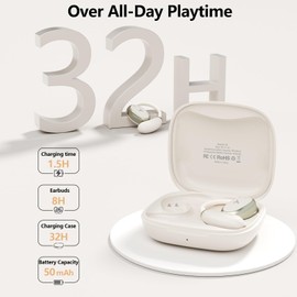 Ituoray Open Ear Headphones, Bluetooth Headphones 5.4, Ultra Comfort,Touch Control,32H Playtime, IPX4 Waterproof, Wireless Earbuds Lightweight Design Fit Cycling, Running, Workout