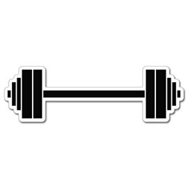 Dumbells Barbells Gym Fitness Vinyl Sticker - Select Size
