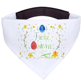 Mr. & Mrs. Panda Dog Bandana L Frohe Ostern, Gift, Willow Kittens. Lettering, Easter Nest, Easter Bunny, Painted Easter Eggs, Easter Greetings, Large, Large Dogs