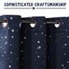 Blackout Kids Curtains for Bedroom Thermal Insulated Silver Twinkle Star