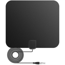 Amplified HD Digital TV Antenna Long 80+ Miles Range - Support 1080p for VIZIO Tv Model PX75-G1 - Super Long Coax HDTV Cable