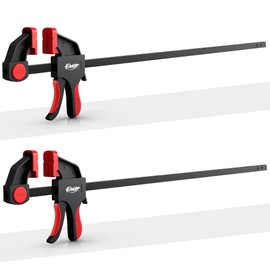 EHDY 24" Bar Clamps for Woodworking, 2-Piece One-Handed Clamp/Spreader, Light-Duty Quick-Change F Clamp with 170 lbs Load Limit