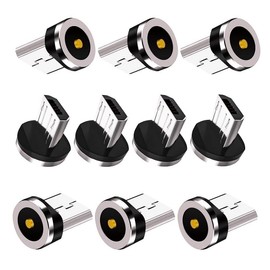 Raosky Magnetic Charging Series (Micro Tips) 10pcs,Just Micro USB Tips Without USB Cable Cords,Compatible for MicroAndriod SmartSeries.