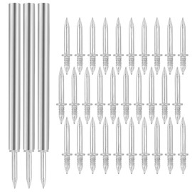 300 Piece Double Headed Seamless Nails Skirting Board Nail SetNon-Marking NailsCambric NailsConcealed Form Screws for Home Decor Carpentry and Construction Industry with 3 Sleeve Tools