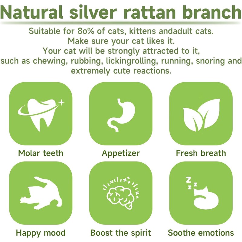 4 Stück Katzen Kauhölzer Sticks， für Katzen Zahnpflege & Gegen