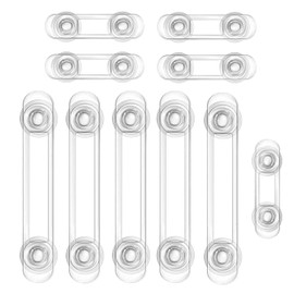 Baby Proofing 10 PCS Child Safety Locks, Child Proof Cupboard Locks, Child Locks for Kitchen Cupboards, Child Cupboard Locks,Transparent Baby Child Proof Cupboard Locks (5 PCS 11.3cm, 5 PCS 16.7CM)