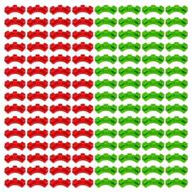 MIPIACE Pack of 120 Plant Benders Low Stress Training Clips Plant Clips 90 Degree Plant Trainer for Low Load for Fixing Bending Plant Stems and Climbing Plants (Red + Green)