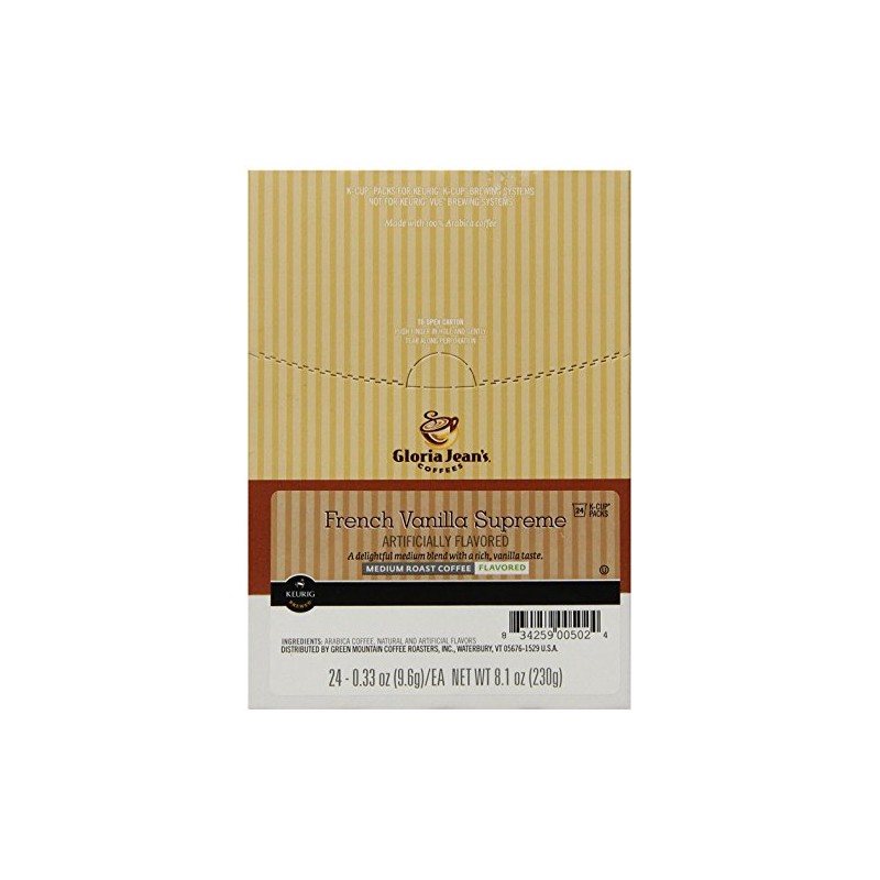 Gloria Jean's Coffees, French Vanilla Supreme K-Cup Portion Pack for