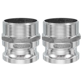 PATIKIL 2 Pack 3" Aluminum Cam Lock Fittings - Male Adapter x Female NPT Thread, Quick Disconnect Coupling Cam Lock Hose Fitting, Corrosion Resistant (Part F Cam Groove Type)