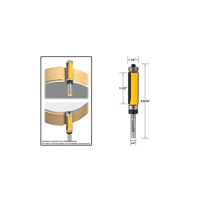 YONICO Router Bits Pattern Bit Flush Trim Top and Bottom