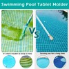 Hiboom 2 Pack Swimming Pool White Tablet Holder Tool for