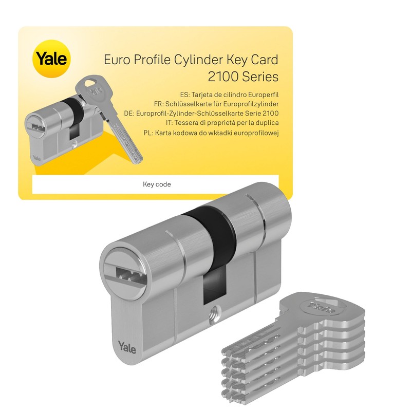 Yale 2100 Serie Euro-Profilzylinder (Patentiert) - Doppelt/Notfall - 30/35 -