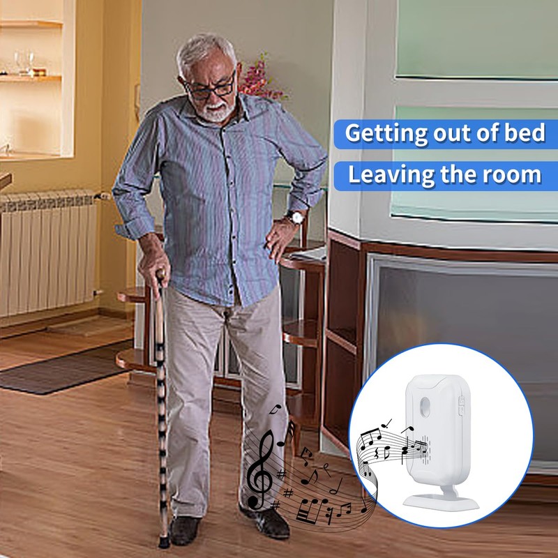 Wireless PIR Motion Sensor Detector Security Alarm Chime,Shop Store Office