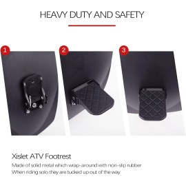 Unbranded Xislet Pairs ATV Foot Rests for Four Wheeler Rear Passenger Foot Peg Universa...