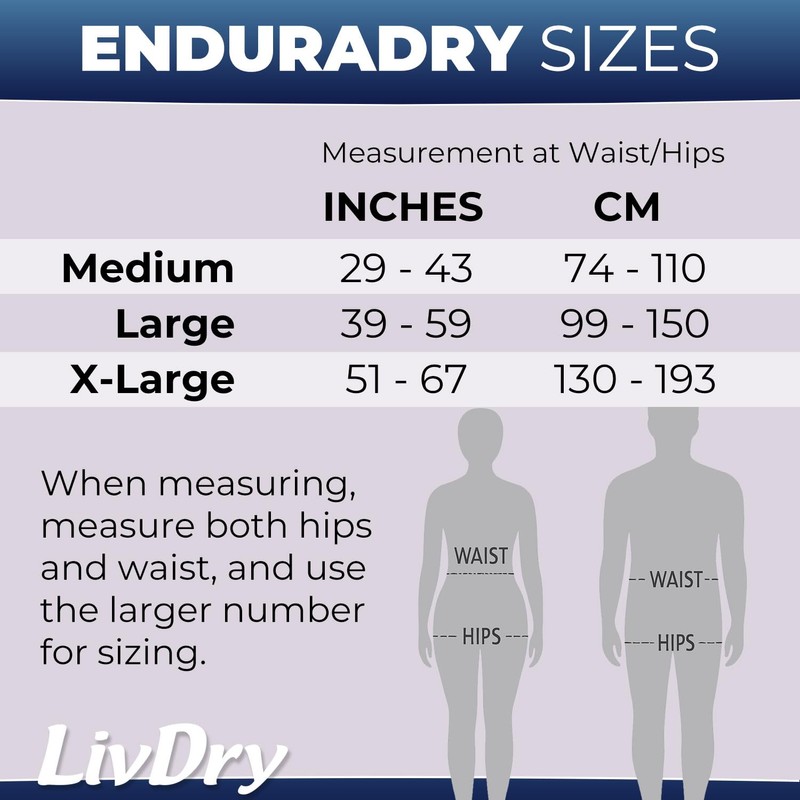 LivDry EnduraDry Max Adult Diapers with Tabs, Up to 12-Hours,