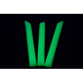 Set of 3 Yellow Blacklight Reactive Drip Candles