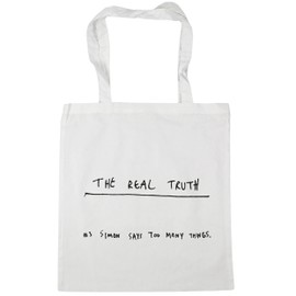Hippowarehouse the real truth #3 simon says too many things Tote Shopping Gym Beach Bag 42cm x38cm, 10 litres