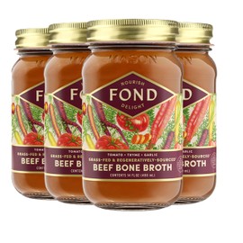 FOND Grass-fed Regenerative Beef Bone Broth infused with Organic Tomato & Thyme