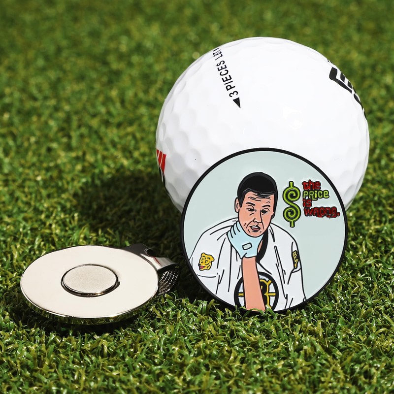 JIAOWEI Enamel Golf Ball Marker with Magnetic Hat Clip -