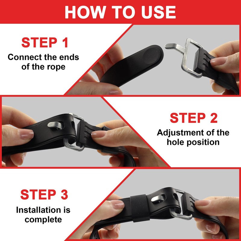 4Pcs Adjustable Utility Straps with Buckles, YITOBA 20 Inch Silicone