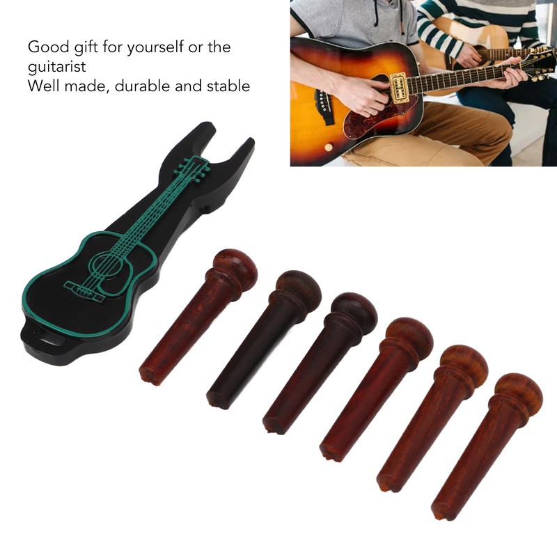 6Pcs Guitar Pin Maple Delicate Professional Acoustic Guitar Bridge Pin