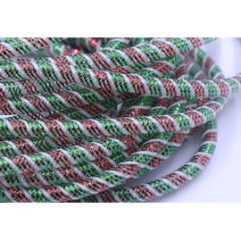YYCRAFT 13.5 Yards Mesh Tube Deco Flex for Wreaths Cyberlox CRIN Crafts 8mm 3/8-Inch Christmas Decoration(Christmas A)
